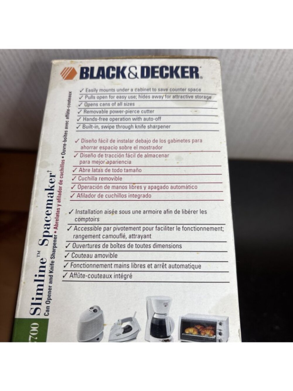 Black & Decker Spacemaker EC700 Can Opener Sharpener Slimline Under Counter - Picture 10 of 15